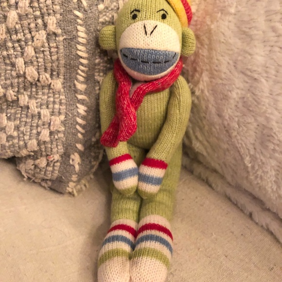 Seasons of Cannon Falls green sock Monkey 14 “ Hands Plush toy - Picture 2 of 7